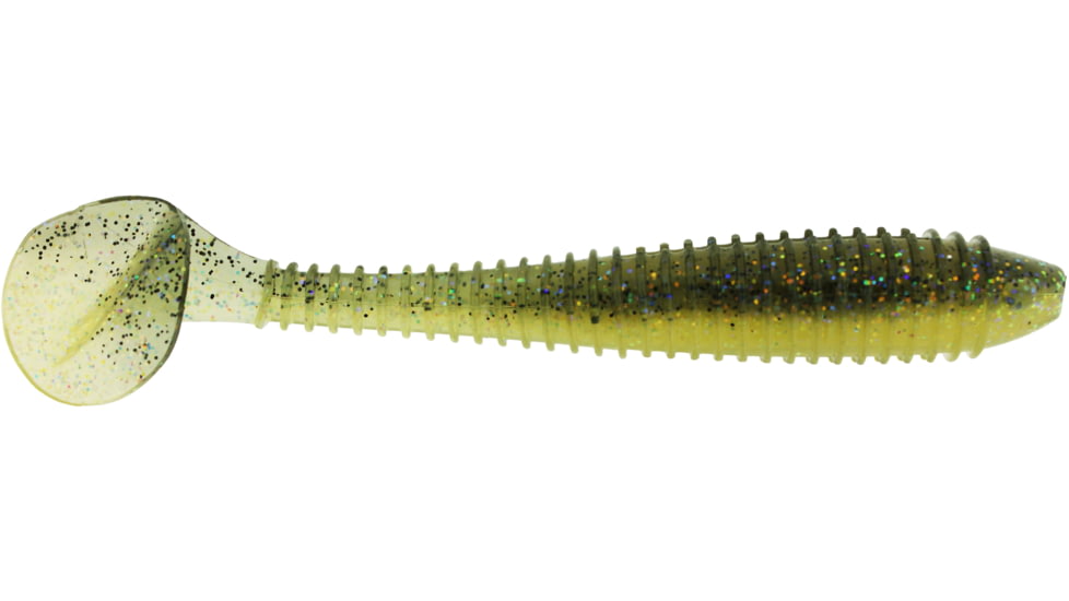 Bass Assassin Lures Boss Shiner Swimbait, 4.7in, 5 per Pack, Rainbow Shad, 4.7, BSA17462