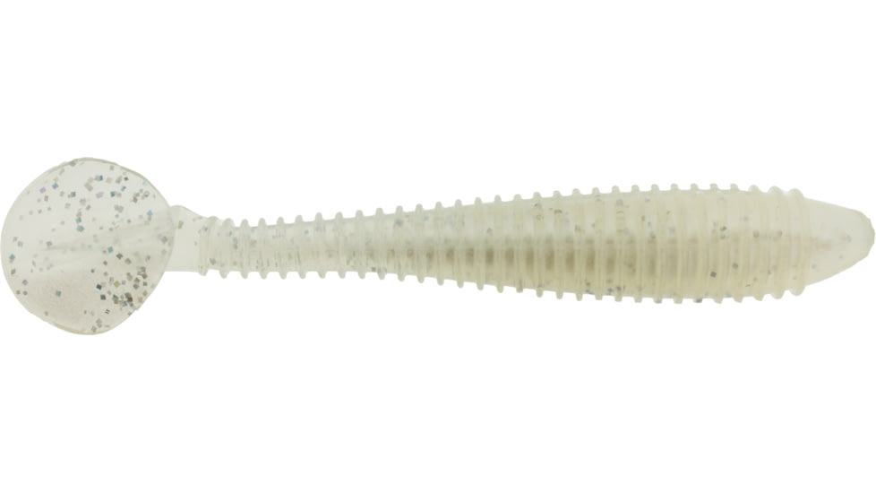 Bass Assassin Lures Boss Shiner Swimbait, 4.7in, 5 per Pack, Snow Storm, 4.7, BSA17438