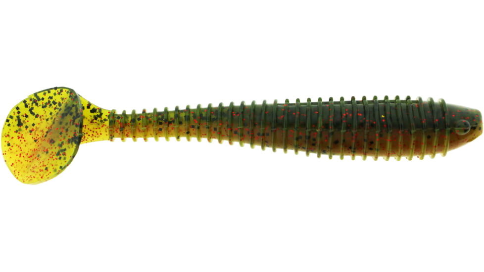 Bass Assassin Lures Boss Shiner Swimbait, 4.7in, 5 per Pack, Trickster, 4.7, BSA17468