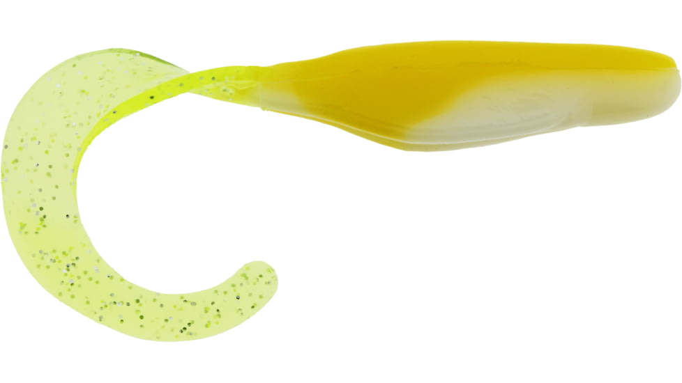 Bass Assassin Lures Curly Shad, 4in, 10 per Pack, Acid Rain, 4, CSA26260
