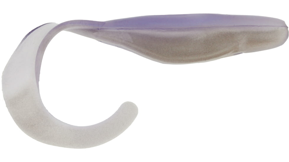 Bass Assassin Lures Curly Shad, 4in, 10 per Pack, Albino Shad, 4, CSA26330