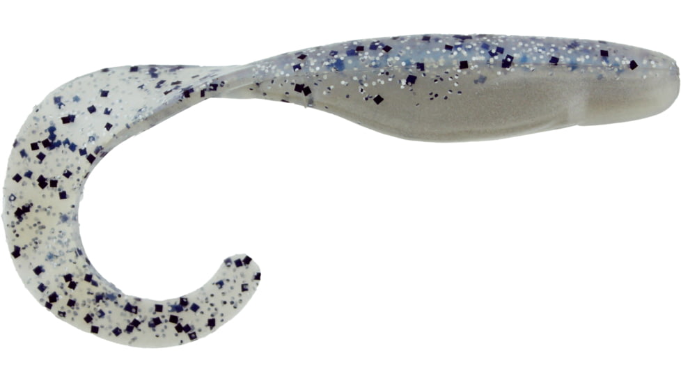 Bass Assassin Lures Curly Shad, 4in, 10 per Pack, Crystal Shad, 4, CSA26343