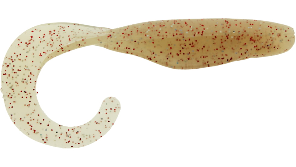 Bass Assassin Lures Curly Shad, 4in, 10 per Pack, Shrimp, 4, CSA26409