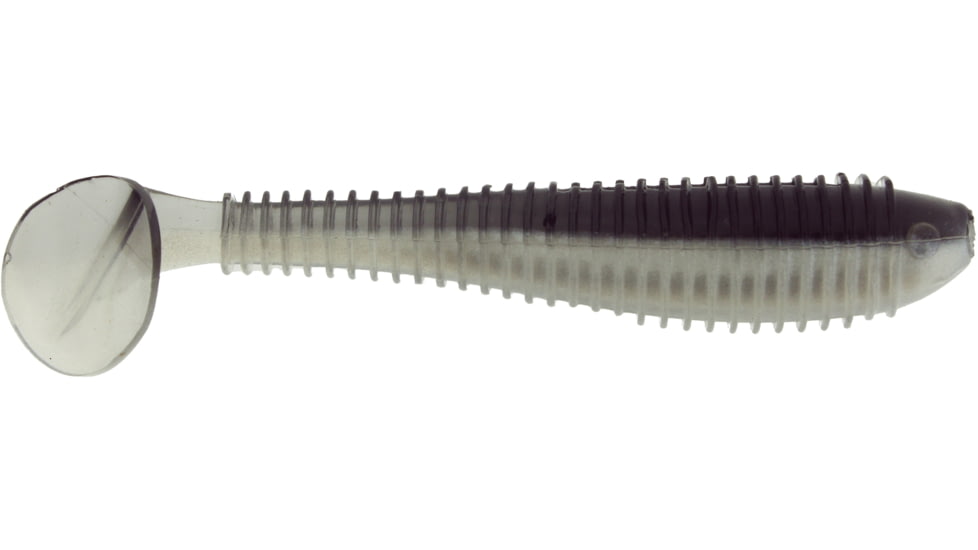 Bass Assassin Lures Litl Boss Swimbait, 3.5in, 6 per Pack, Black Shad, 3.5, BSA16300
