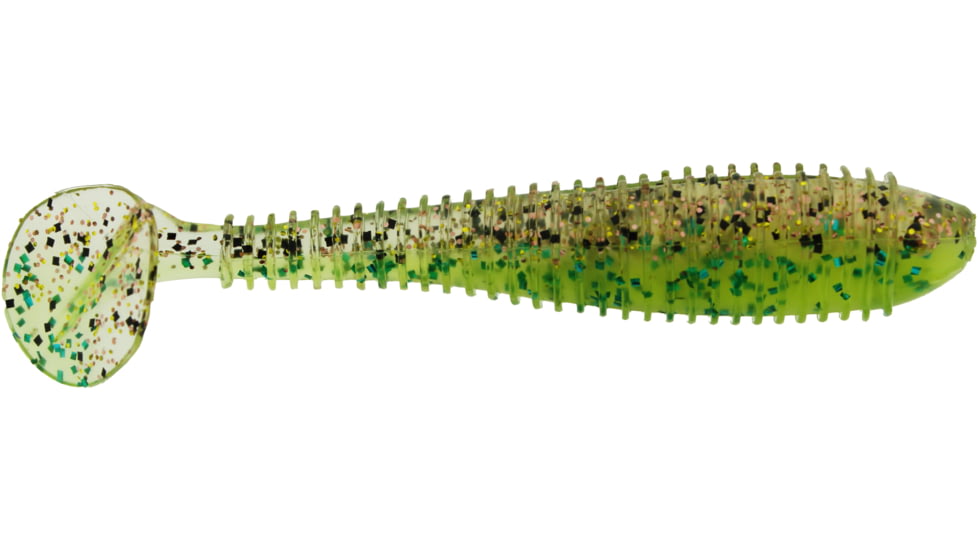 Bass Assassin Lures Litl Boss Swimbait, 3.5in, 6 per Pack, Glitterbug, 3.5, BSA16323