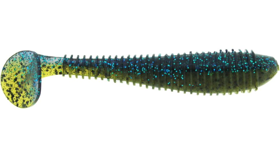Bass Assassin Lures Litl Boss Swimbait, 3.5in, 6 per Pack, Grave Digger, 3.5, BSA16484