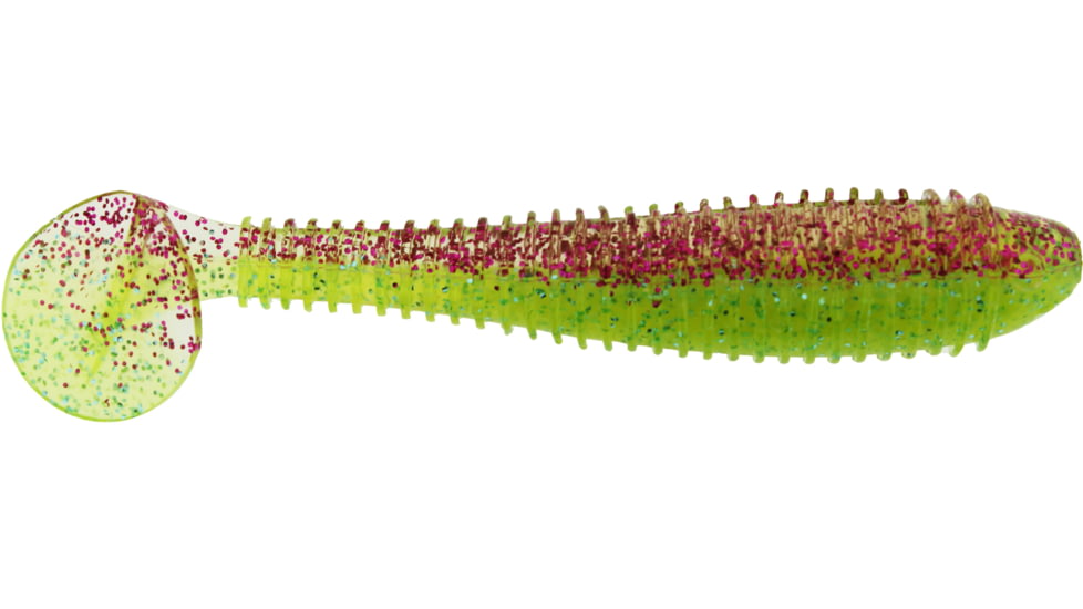 Bass Assassin Lures Litl Boss Swimbait, 3.5in, 6 per Pack, Pimp Daddy, 3.5, BSA16569