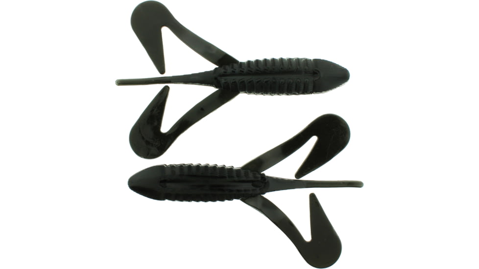 Bass Assassin Lures Logger Toad Topwater, 4in, 5 per Pack, Black, 4, LT02100