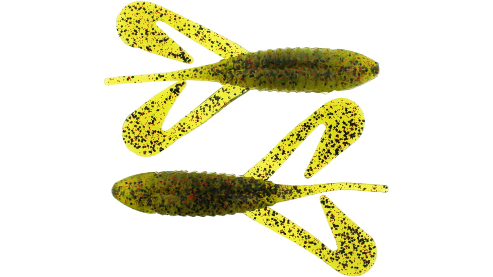 Bass Assassin Lures Logger Toad Topwater, 4in, 5 per Pack, Watermelon/Red Glitter, 4, LT02410