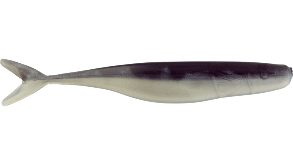 Bass Assassin Lures Split Tail Shad Jerkbait, 4in, 10 per Pack, Black Shad, 4, STS39300