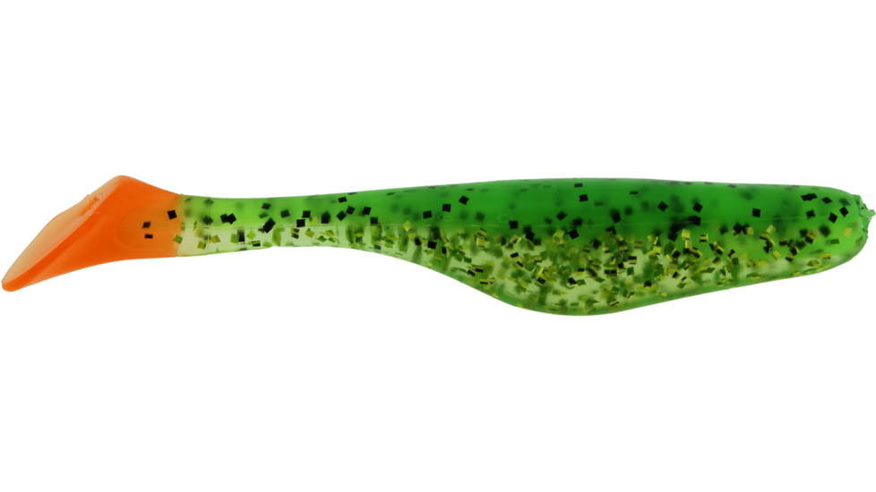 Bass Assassin Lures Turbo Shad Swimbait, 4in, 10 per Pack, Fire Tiger, 4, TSA30245