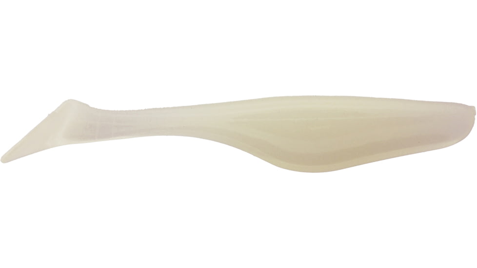 Bass Assassin Lures Turbo Shad Swimbait, 4in, 10 per Pack, Glow, 4, TSA30116