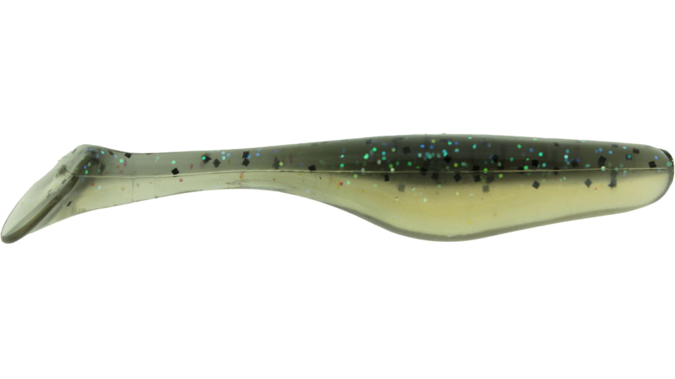 Bass Assassin Lures Turbo Shad Swimbait, 4in, 10 per Pack, Grey Ghost, 4, TSA30443