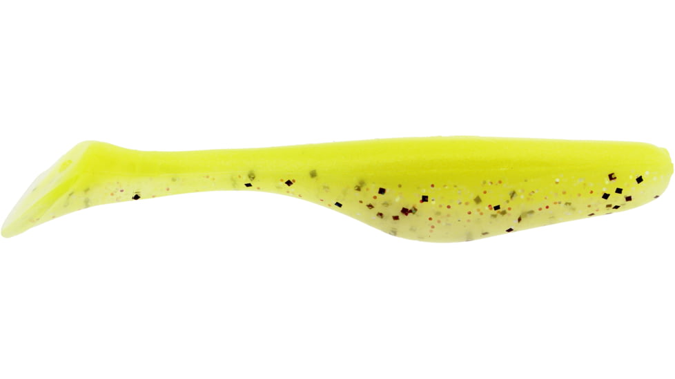 Bass Assassin Lures Turbo Shad Swimbait, 4in, 10 per Pack, Limetreuse Ghost, 4, TSA30475