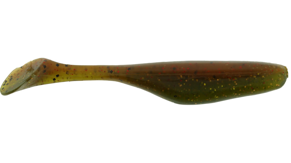 Bass Assassin Lures Turbo Shad Swimbait, 4in, 10 per Pack, Mudbug, 4, TSA30517