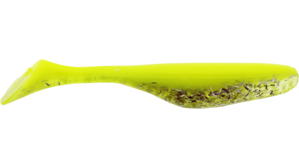 Bass Assassin Lures Turbo Shad Swimbait, 4in, 10 per Pack, Treuse Goose, 4, TSA30319