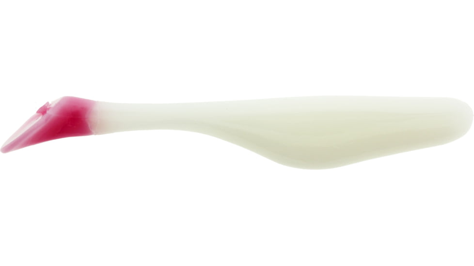 Bass Assassin Lures Turbo Shad Swimbait, 4in, 10 per Pack, White/Pink Tail, 4, TSA30253