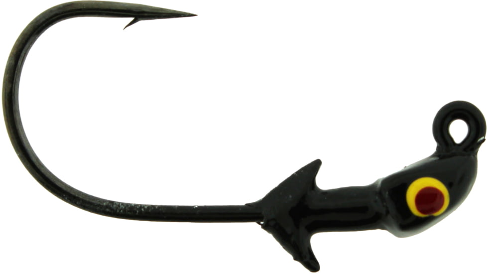 Bass Assassin Pro Elite Jigheads, 1/16 oz , Hook 2/0, 3 per Pack, Black, 1/16 oz, PEJ16014