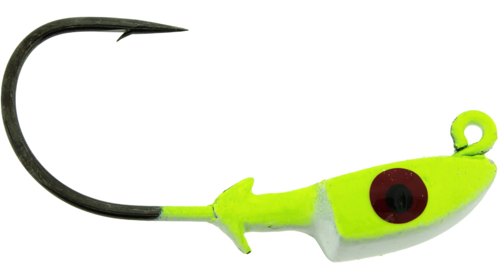 Bass Assassin Pro Elite Jigheads, 1/2 oz, Hook 4/0, 3 per Pack, Chartreuse, 1/2 oz, PEJ12005