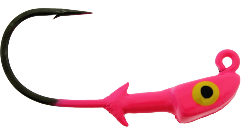 Bass Assassin Pro Elite Jigheads, 1/4 oz, Hook 3/0, 3 per Pack, Hot Pink, 1/4 oz, PEJ14010