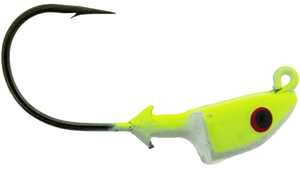 Bass Assassin Pro Elite Jigheads, 3/4 oz, Hook 5/0, 2 per Pack, Chartreuse, 3/4 oz, PEJ34005