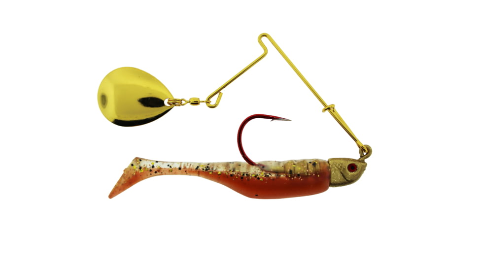 Bass Assassin Red Daddy Jig Spinner Combo, 4in, 1/4 oz, New Penny, 2/Pack, RD88377