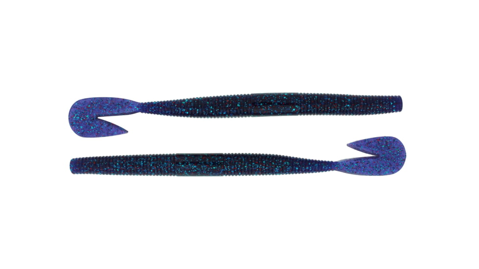 Bass Assassin RSB Worm, 8, 7.25in, Junebug/Red Glitter, RSB53360