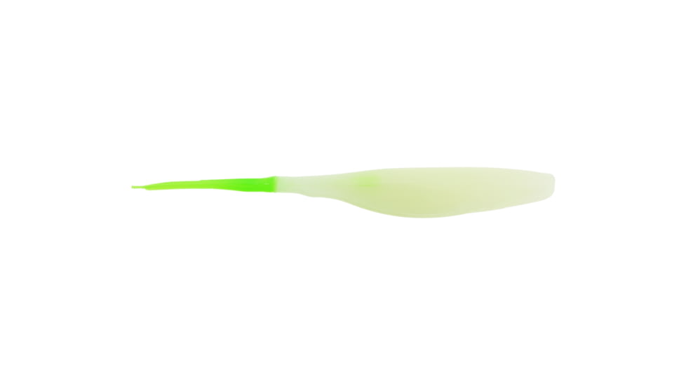 Bass Assassin Saltwater Shad Assassin Swimbait, 5" Glow/Chartreuse Tail, 8/Pack, SWA29250