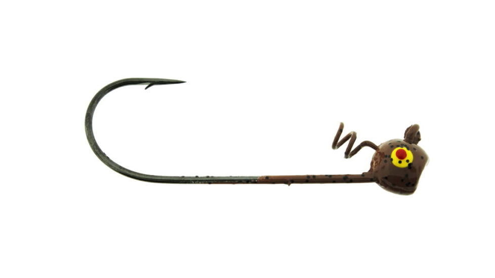 Bass Assassin Shaky Head Jigheads, 1/8 oz, Hook 4/0, 3 per Pack, Pumpkinseed, 1/8 oz, SHJA72606