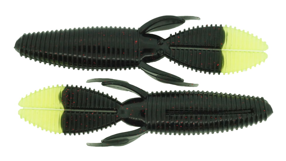 Bass Assassin Skunk Ape 4-1/4in 7 ct Black/Chartreuse, SKA4205