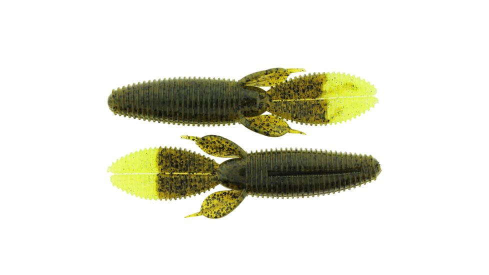 Bass Assassin Skunk Ape 4-1/4in 7 ct Green Pumpkin Chart. Silver Glitter, SKA4557