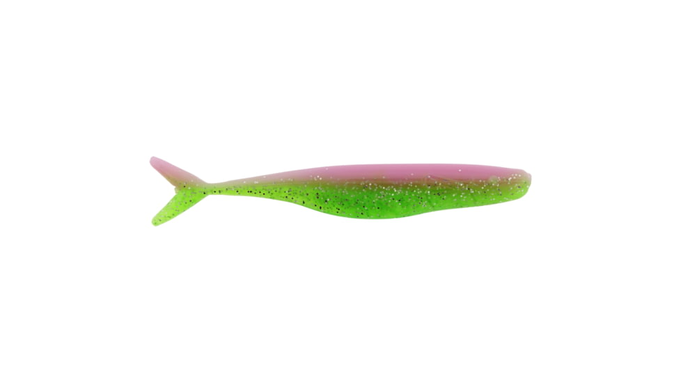 Bass Assassin Split Tail Shad Swimbait, 4", Electric Chicken 10/Pack, STS38376