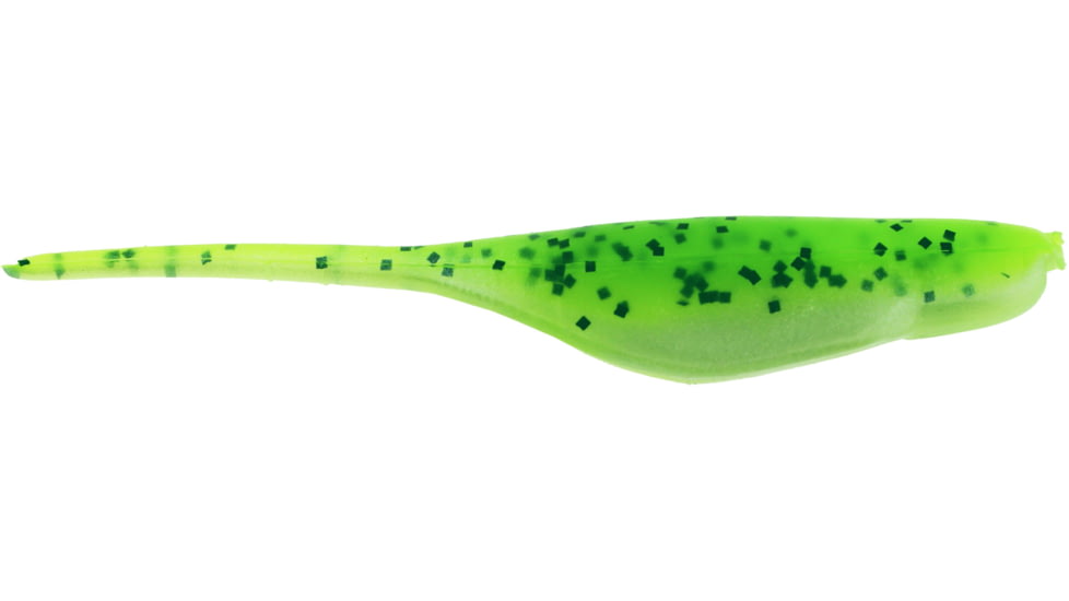 Bass Assassin Walleye Assassin Baby Shad, 3in, 10 per Pack, Chartreuse Pepper Shad, 3, WS34341
