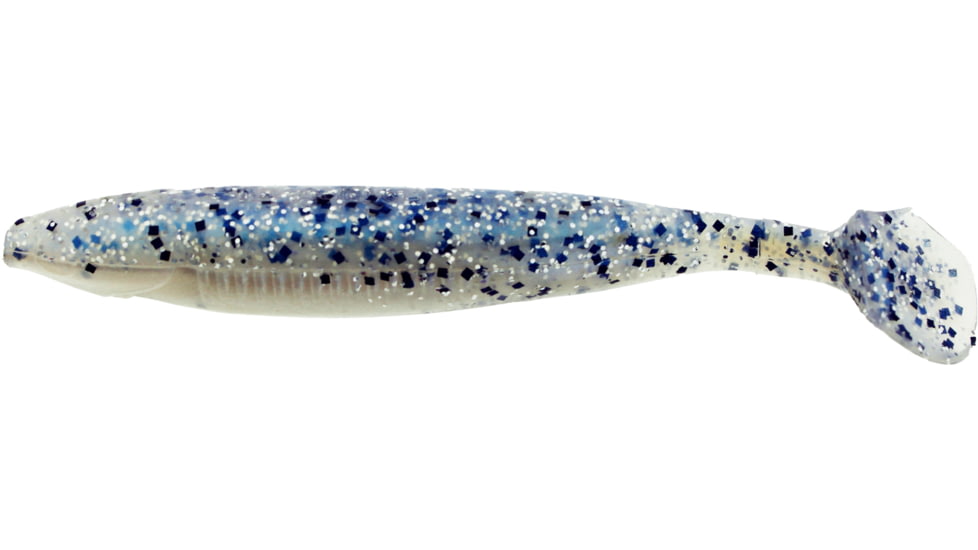 Bass Assassin Walleye Assassin Die Dapper, 3in, 10 per Pack, Crystal Shad, 3, WDD82343