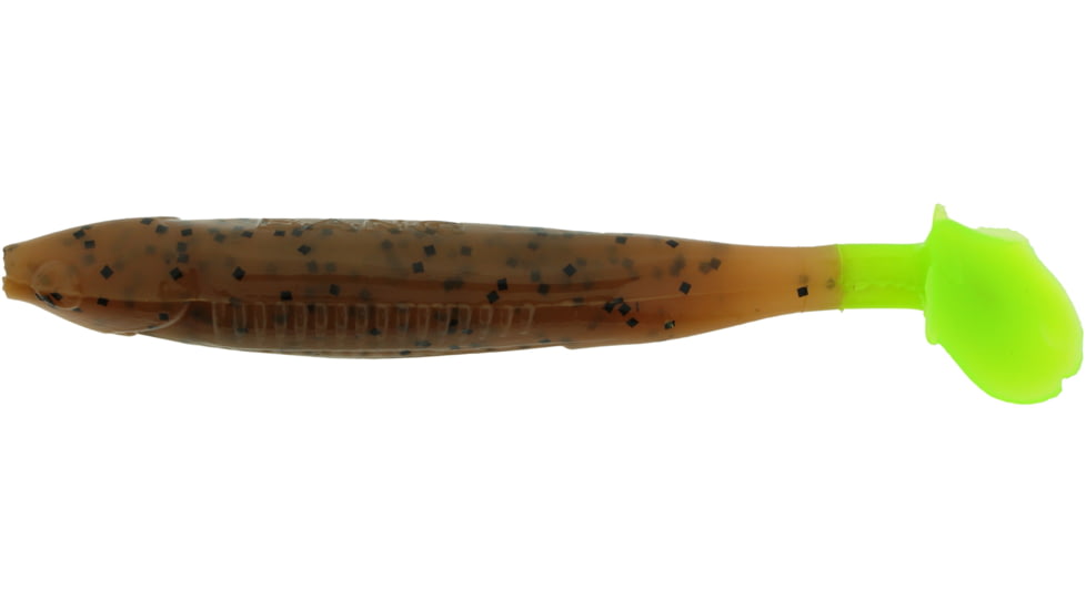 Bass Assassin Walleye Assassin Die Dapper, 3in, 10 per Pack, Pumpkinseed/Chart. Tail, 3, WDD82215