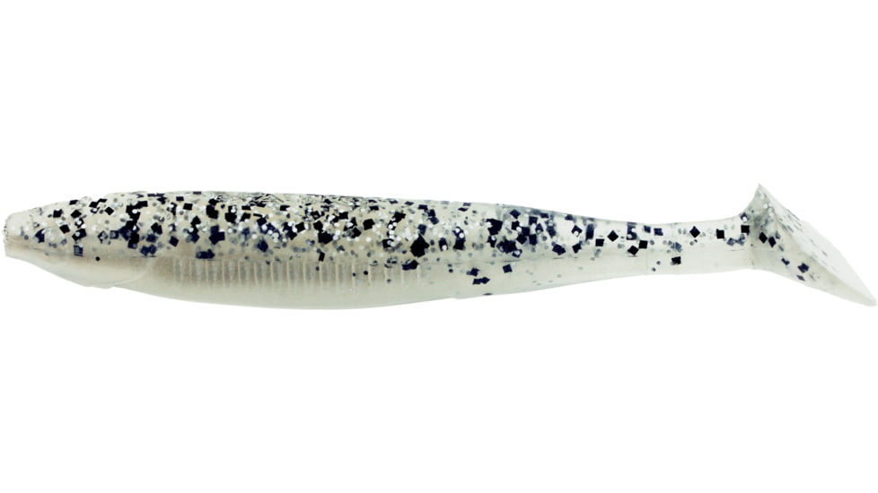 Bass Assassin Walleye Assassin Die Dapper, 3in, 10 per Pack, Salt &amp; Pepper Silver Phantom, 3, WDD82336