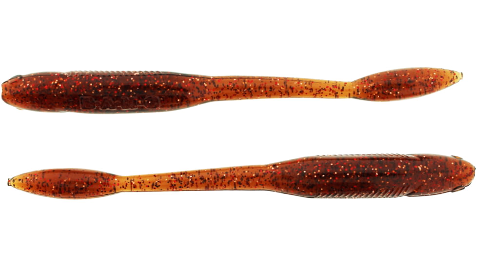 Bass Assassin Walleye Assassin Litl Tapper, 4.5in, 12 per Pack, Rootbeer/Red Glitter, 4.5, WTO87401