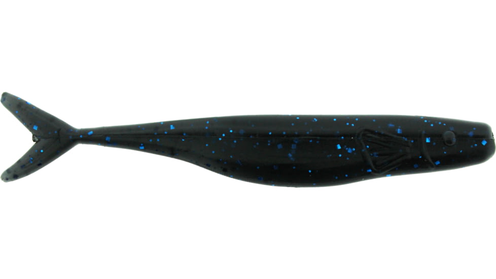 Bass Assassin Walleye Assassin Split Tail Shad, 4in, 10 per Pack, Blueberry, 4, WST43473