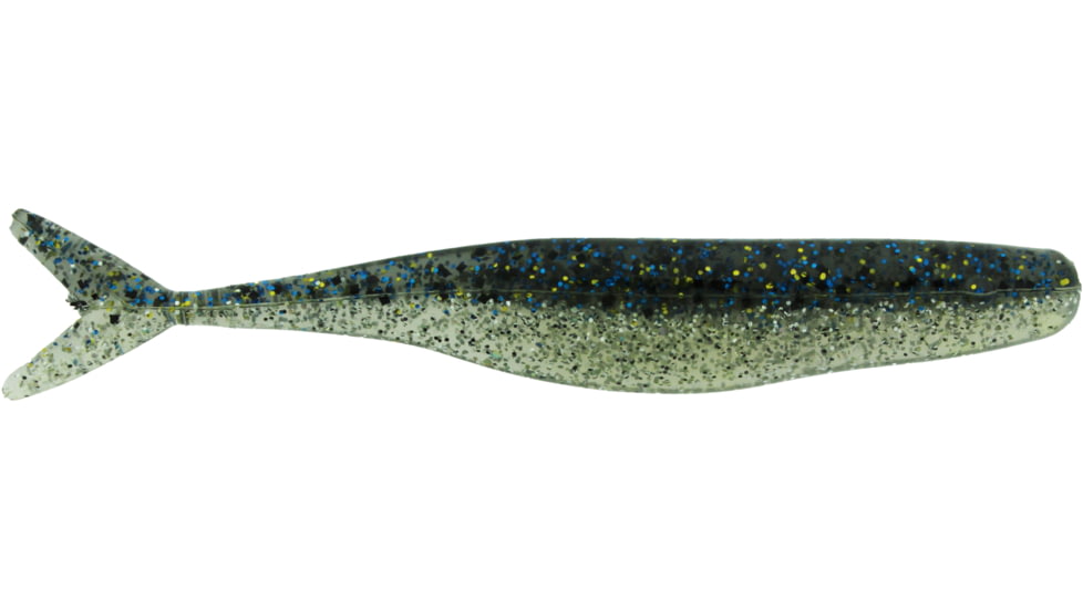 Bass Assassin Walleye Assassin Split Tail Shad, 4in, 10 per Pack, Bluegill Flash, 4, WST43461