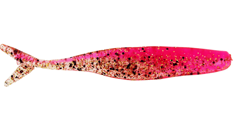 Bass Assassin Walleye Assassin Split Tail Shad, 4in, 10 per Pack, Neon Mercury, 4, WST43308