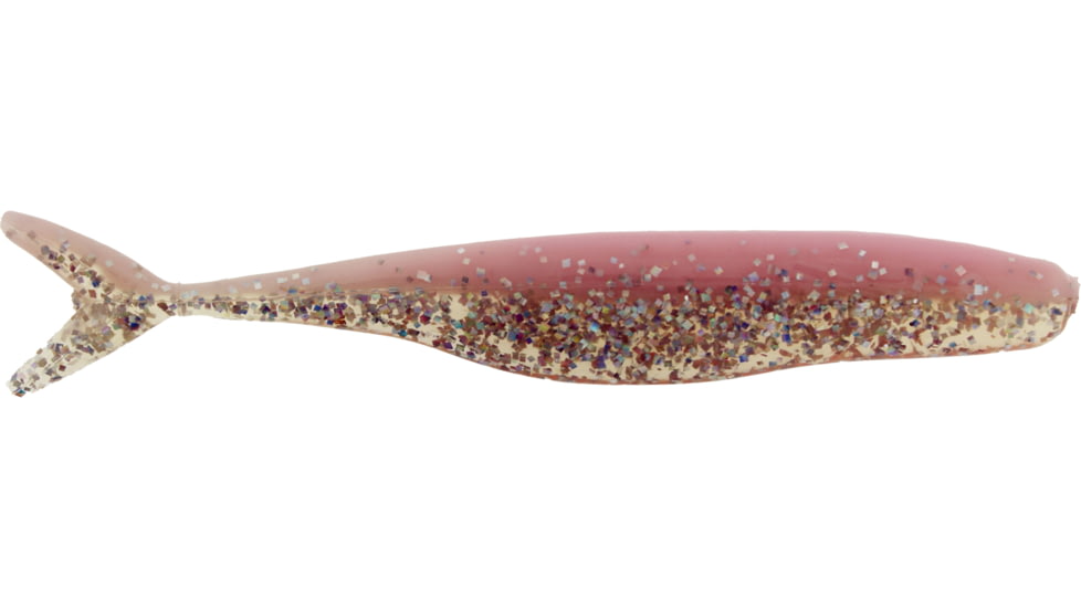 Bass Assassin Walleye Assassin Split Tail Shad, 4in, 10 per Pack, Pink Diamond, 4, WST43374