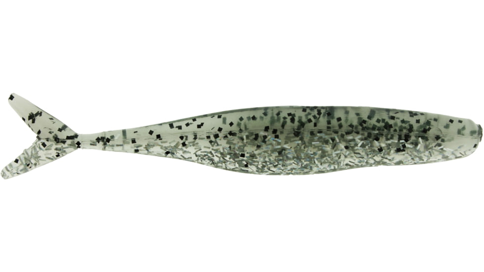 Bass Assassin Walleye Assassin Split Tail Shad, 4in, 10 per Pack, Silver Mullet, 4, WST43387