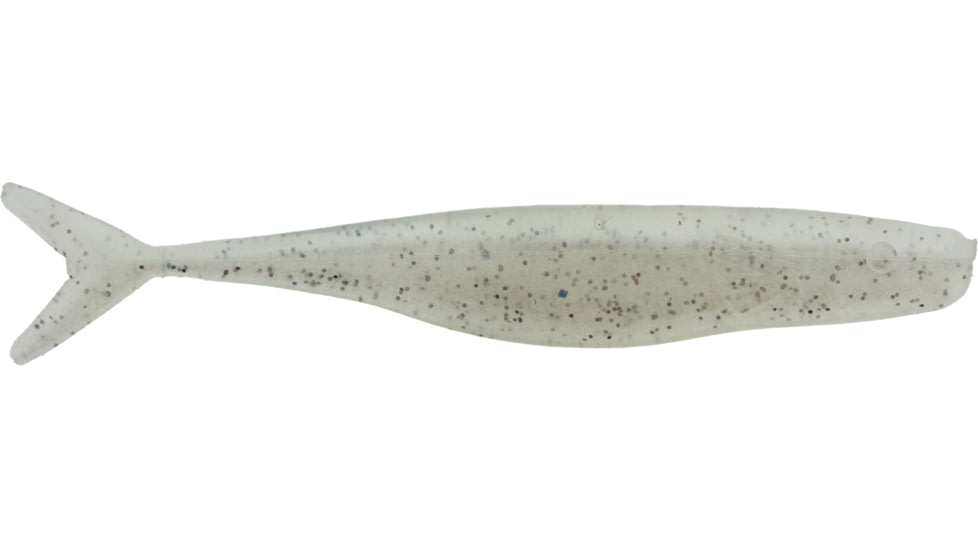 Bass Assassin Walleye Assassin Split Tail Shad, 4in, 10 per Pack, Snow Storm, 4, WST43438