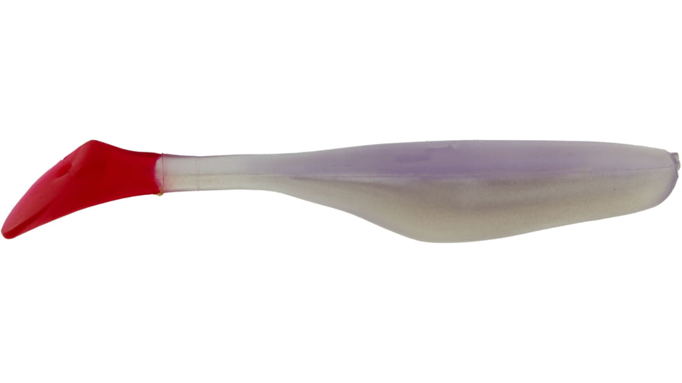 Bass Assassin Walleye Assassin Turbo Shad, 4in, 10 per Pack, Albino/Fire Tail, 4, WA32240