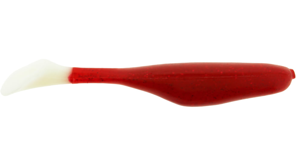 Bass Assassin Walleye Assassin Turbo Shad, 4in, 10 per Pack, Bloody White, 4, WA32257