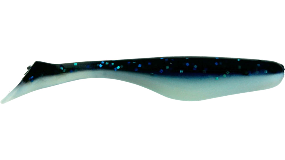 Bass Assassin Walleye Assassin Turbo Shad, 4in, 10 per Pack, Blue Mackeral, 4, WA32593