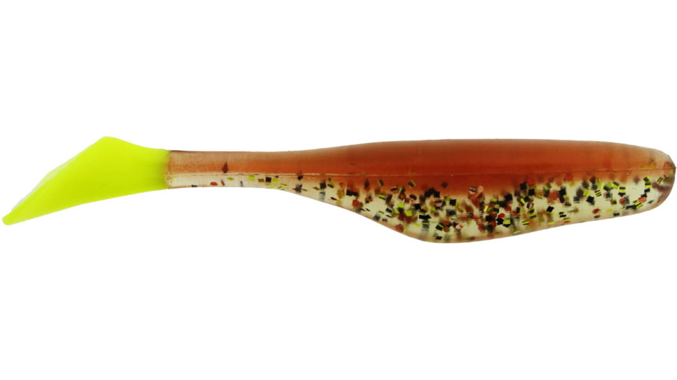 Bass Assassin Walleye Assassin Turbo Shad, 4in, 10 per Pack, Copperhead, 4, WA32262