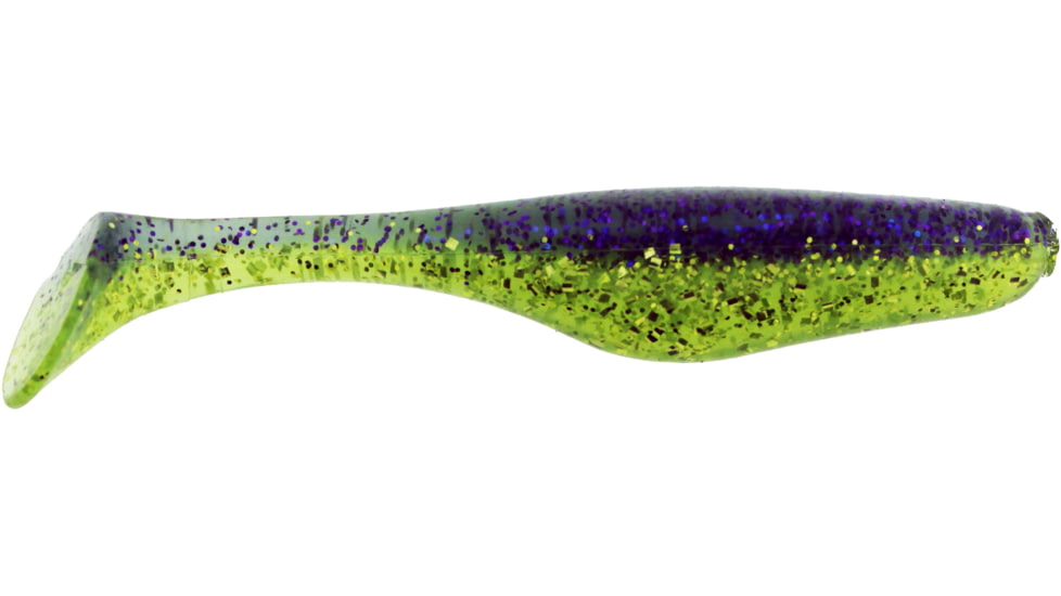 Bass Assassin Walleye Assassin Turbo Shad, 4in, 10 per Pack, Electric Shiner, 4, WA32129