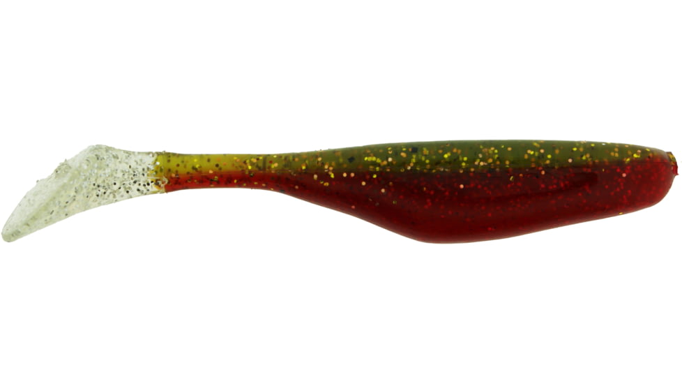 Bass Assassin Walleye Assassin Turbo Shad, 4in, 10 per Pack, Freak Show, 4, WA32556