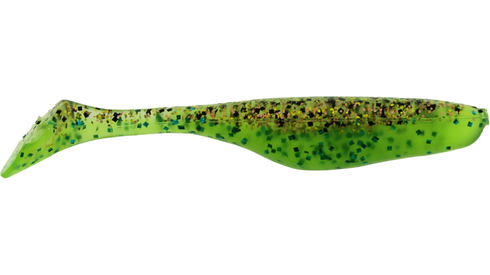 Bass Assassin Walleye Assassin Turbo Shad, 4in, 10 per Pack, Glitterbug, 4, WA32323